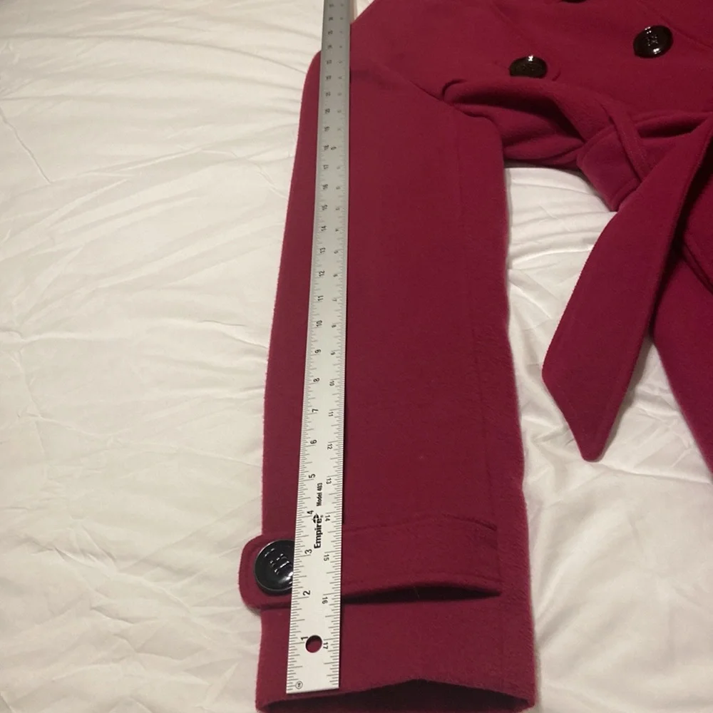 Worthington Fuchsia Peacoat Black Buttons and Tye Waist Size M GORGEOUS! EUC!!! - Picture 6 of 16